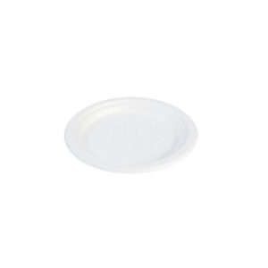Λευκό πιάτο από ζαχαροκάλαμο – 18cm